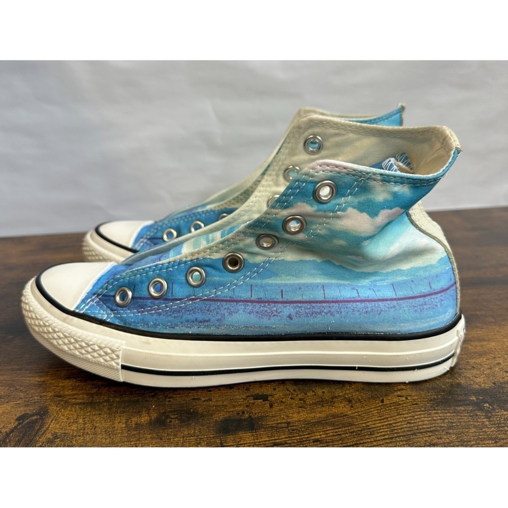 Converse Chuck Taylor All Star High Top Sky Cloud Print Blue Womens 7 551007C - Picture 5 of 16